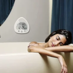 Badrumsur, LCD Digital Alarm med Vattentät Touch Duschur, Timrar Termometer Bärbar