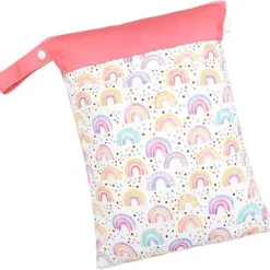 Hot Badväska för våta kläder, vattentät väska för våta kläder med 2 blixtlåsfickor, återanvändbara tvättpåsar