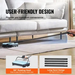 DUOKU Balanseringsmaskin--med Sweep Bredd av 170 mm-Designad för Golv och Mattor-Utrustad med en Dammsamlare