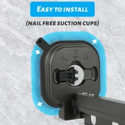 Best Balkong Väggmonterad Vikbar Torkställning Sugkopp Klädhängare Hem Fönster Torkställning Hög Lastkapacitet Grå Trefaldig + Utdragbar