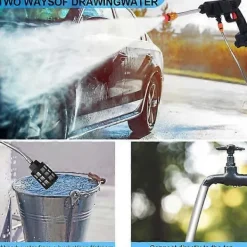 Hot Batteridriven Bärbar Sladdlös Högtryckstvätt Bil Vattenrengörare Pistol -Sy