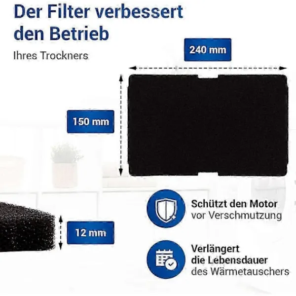 Online Beko Torktumlare Filter Ersättning 2964840100 för DE8635rx DS7512pa Torktumlare