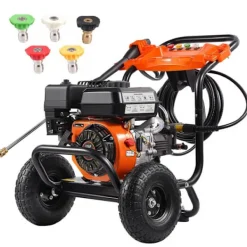 Online DUOKU Bensin Högtryckstvätt--3500 PSI 2,6 GPM-Aluminumpump-Set med 5 Munstycken-med Metallvagn