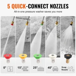 Online DUOKU Bensin Högtryckstvätt--3500 PSI 2,6 GPM-Aluminumpump-Set med 5 Munstycken-med Metallvagn