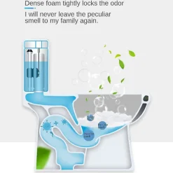 Beröringsfri Fizzy Skum Toalettstädare Bästa Stänkskydd Toalettstädare Skumpulver