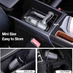 Clearance Bil dammsugare 95000PA trådlös bärbar dammsugare bil hem stark sug handhållen off-white