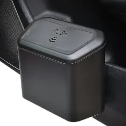 Online Bil soptunna med lock, Mini bil soptunna Bil soptunna Soptunna Organizer, Hemmakontor Kök Vardagsrum Bil soptunna Soptunna (Svart)