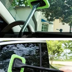 Outlet Bilfönsterrengöringsborste, vindrutesrengöringsverktyg, invändig bilglas torkare långt handtag, biltillbehör Light blue