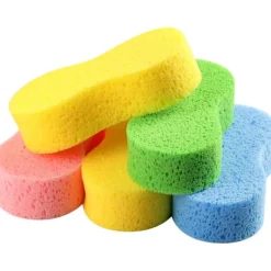 Sale Biltvättssvamp 5 st, Stora Allroundsvampar för Rengöring, 6 cm Tjockt Skumskrubbset, Svampar för Disk, Kakel, Cykel, Båt