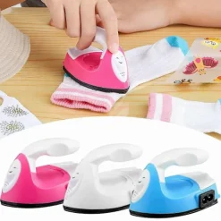 FJORD (Blå) Mini Elektriskt Strykjärn Litet Portabelt Rese Hantverk Kläder Sömnadstillbehör