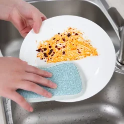 Best Blå set med 1 återanvändbar mikrofiberdiskborste - Tvättbar