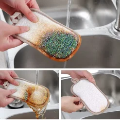 Best Blå set med 1 återanvändbar mikrofiberdiskborste - Tvättbar