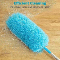 Online Blå teleskopisk dammvippa med 1 dammvippahuvud, tvättbar mikrofiberdammvippa, dammvippa med 135 cm utdragbart handtag, för borttagning av spindelnät | Fyndiq