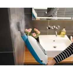 Discount BLACK + DECKER BLACK+DECKER - FSMH13E10-QW - Ångmopp med handrengörare 1300W - 10 tillbehör ingår - 4,8M kabel , blå, grå Vit