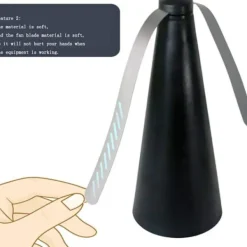 Clearance Bladavvisande - Smärtfri Anti Fly Fan 8.5x24.5x8.5cm - Skydd Mot Flygande Insekter - Utomhusmåltider Trädgård Camping 2st Svart KLB