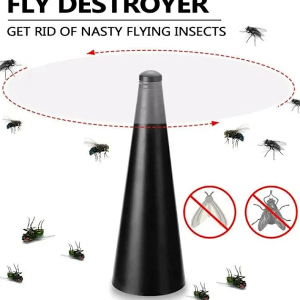 Clearance Bladavvisande - Smärtfri Anti Fly Fan 8.5x24.5x8.5cm - Skydd Mot Flygande Insekter - Utomhusmåltider Trädgård Camping 2st Svart KLB