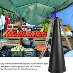 Clearance Bladavvisande - Smärtfri Anti Fly Fan 8.5x24.5x8.5cm - Skydd Mot Flygande Insekter - Utomhusmåltider Trädgård Camping 2st Svart KLB