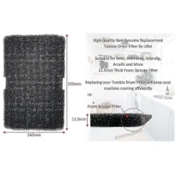 Blomberg Torktumlare Evaporator Filter Svamp - 5-pack, kompatibel filtersvamp