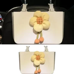 Hot Blomma Hängande Sopsäck Vikbar Plast Baksätesorganisatör Förvaringsväska