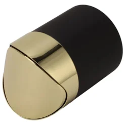 Online Bordskorg i rostfritt stål med guldfärgat lock, mini papperskorg för hushåll