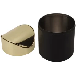 Online Bordskorg i rostfritt stål med guldfärgat lock, mini papperskorg för hushåll