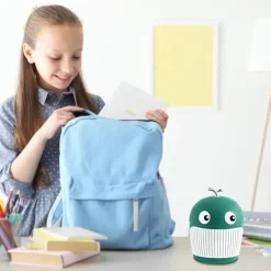 Discount Bordskorg med lock - Liten soptunna i plast med valmotiv, söt mini-soptunna för skrivbord, vardagsrum, kontor, kök, badrum (Grön)