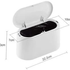 Discount Bordskorg, Plast med Fällbart Lock (Vit)