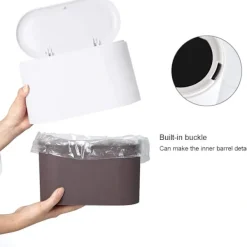 Bordskorg, Plast med Fällbart Lock (Vit)