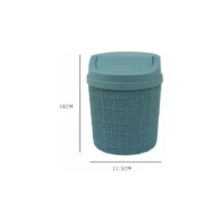 Bordsopskorg Bordsopskorg med svänglock 85 g Kompakt design för badrum Blå 11,5 x 16 cm 1 st