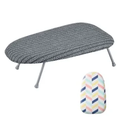 Hot DUOKU Bordstrykbräda för bord--Liten bordstrykbräda på 23,4x14,4 tum-med värmebeständig överdrag-100 % bomull överdrag