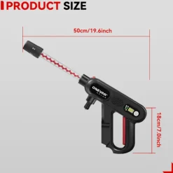 Clearance ONEVAN Borstlös 220Bar Högtryck Biltvättspistol 5 i 1 Sladdlös 3 Växlar Sprutpistol Trädgård Tvätt Kraftverktyg med 2 Batterier