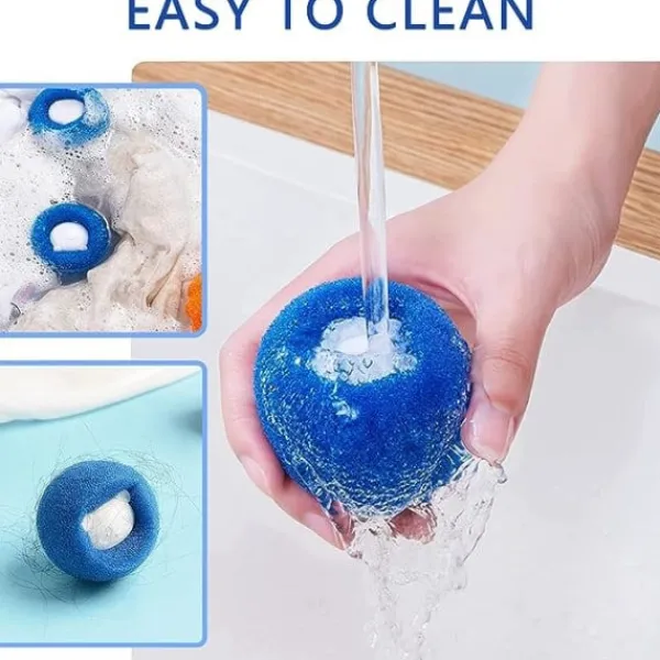 Sale Borttagning av husdjurshår för tvätt av tvättmaskin Husdjurshår Fångare Tvättmaskin Hår Fångare Tvättbollar Torktumlare Hund Katt Päls 6st