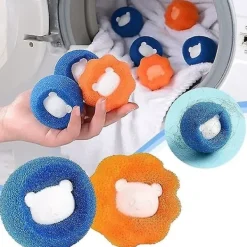 Hot Borttagning av husdjurshår för tvätt av tvättmaskin Husdjurshår Fångare Tvättmaskin Hår Fångare Tvättbollar Torktumlare Hund Katt Päls 6st