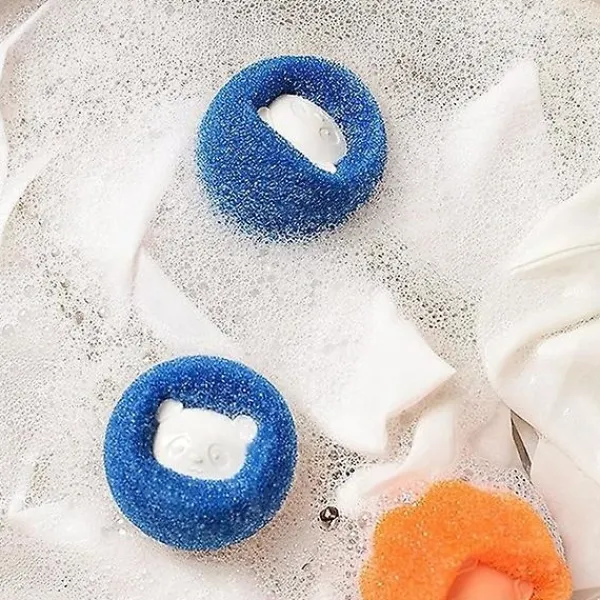 Hot Borttagning av husdjurshår för tvätt av tvättmaskin Husdjurshår Fångare Tvättmaskin Hår Fångare Tvättbollar Torktumlare Hund Katt Päls 6st