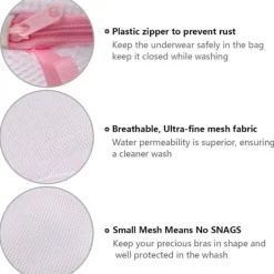 Clearance Bra Tvättsäck, Återanvändbar Tvättsäck med Blixtlås, Använd