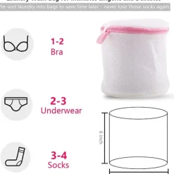 Clearance Bra Tvättsäck, Återanvändbar Tvättsäck med Blixtlås, Använd