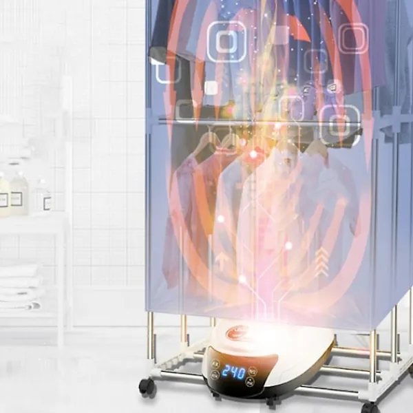 Online Bärbar Elektrisk Klädtork Hushåll Babykläder Torkning Varm Vind Tvätt Klädesplagg Tumling Clo