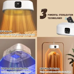 Online Bärbar Elektrisk Klädtork, Mini Hopfällbar Torktumlare, Liten Klädtork, 480 Min Timer och PTC Värmefunktion, för Lägenhet, Resa, Studentboende, Husbil | Fyndiq