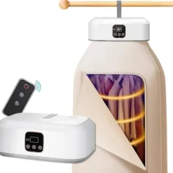 Bärbar Elektrisk Klädtork, Mini Hopfällbar Torktumlare, Liten Klädtork, 480 Min Timer och PTC Värmefunktion, för Lägenhet, Resa, Studentboende, Husbil | Fyndiq