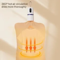 Clearance Bärbar Elektrisk Torktumlare 200W med Torkpåse & Krok, Perfekt för Resenärer