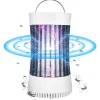 New Bärbar elektronisk uppladdningsbar myggflugedödarlampa bug zapper för sommarresa, utomhuscamping, uteplats, hem och trädgård, vit
