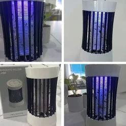 New Bärbar elektronisk uppladdningsbar myggflugedödarlampa bug zapper för sommarresa, utomhuscamping, uteplats, hem och trädgård, vit