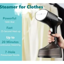 Best Bärbar Handhållen Klädångare 1500W, 350ML Snabb Uppvärmning, Reseångare för Tyg u0026 Textil, Vit