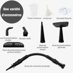 Sale COSTWAY Bärbar Handhållen Ångtvätt 900-1050W för Vägglöss Vattentank 350ML under Tryck 3 Bar Hem/Bil Gul