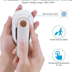 Sale Bärbar handhållen strykjärn, Mini handhållen ångstrykjärn för kläder, 180° roterbar reseångstrykjärn, Mini strykmaskin stödjer torr och våt strykning (vit) | Fyndiq