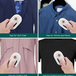 Sale Bärbar handhållen strykjärn, Mini handhållen ångstrykjärn för kläder, 180° roterbar reseångstrykjärn, Mini strykmaskin stödjer torr och våt strykning (vit) | Fyndiq