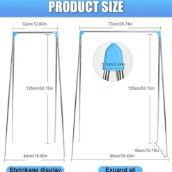 Sale Bärbar hopfällbar klädställning, Retraktil tvättställ, Hopfällbar golvställning, Hängare, Kappställ