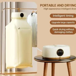 Sale Bärbar Hopfällbar Tork med UV-sterilisering - Automatisk torksystem med timer och fjärrkontroll