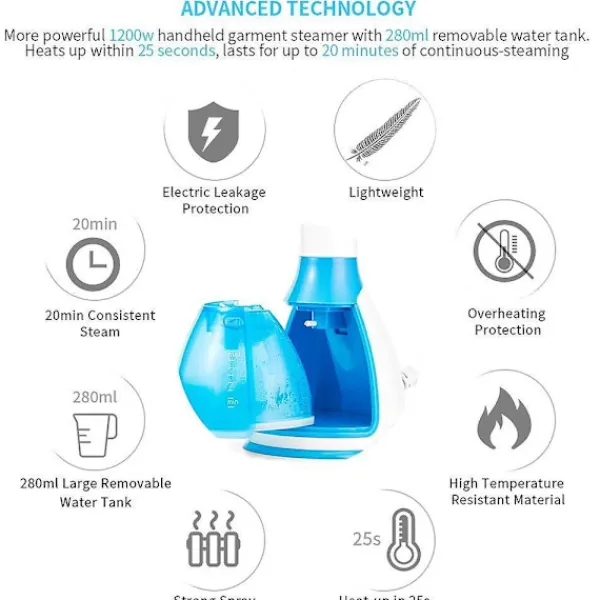 Outlet Bärbar klädångare för kläder strykjärn handhållen miniångstrykjärn I