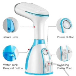 Clearance Bärbar klädångare, handhållen ångstrykjärn för resor, 280 ml hög kapacitet
